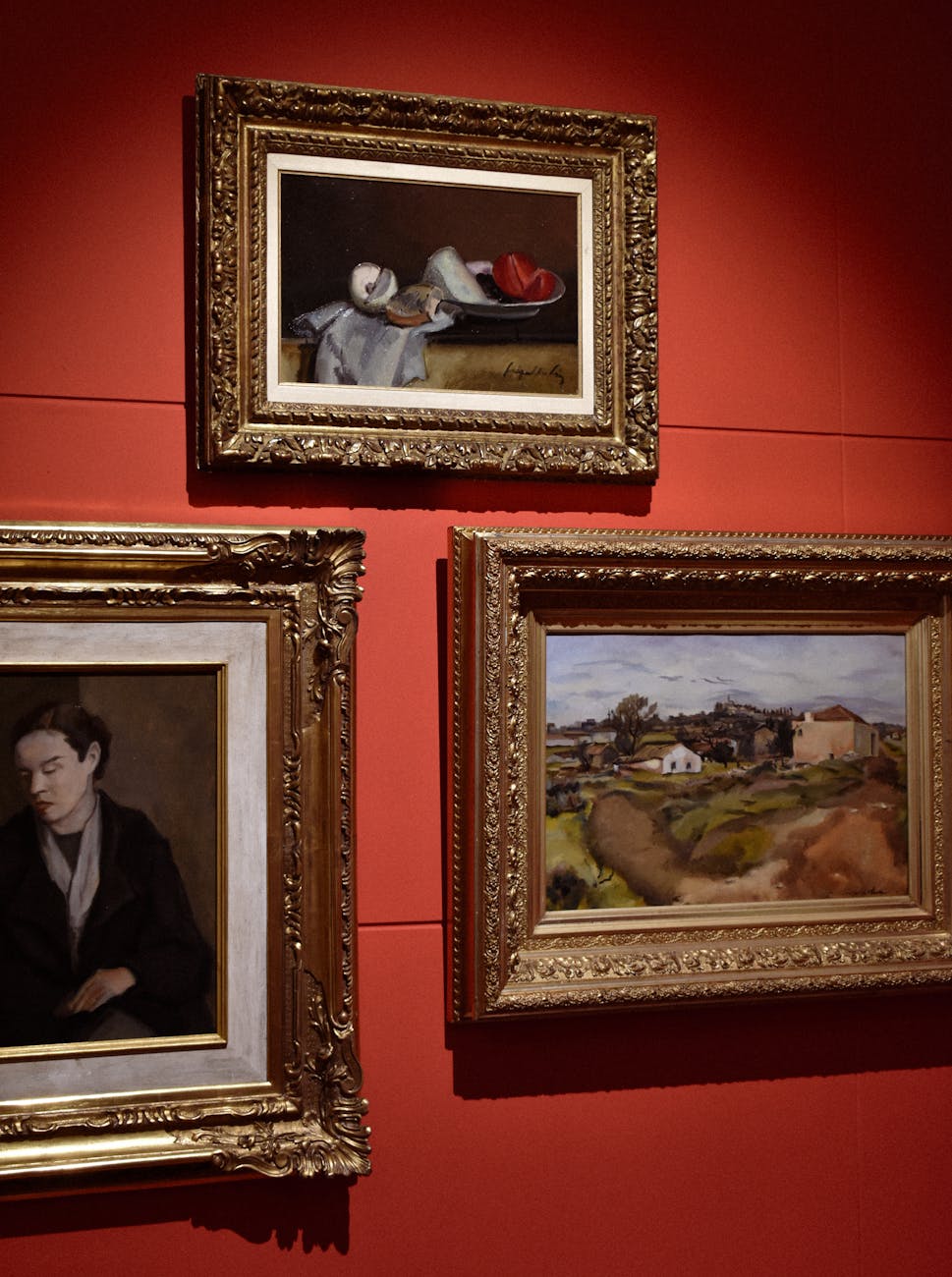 paintings in a museum
